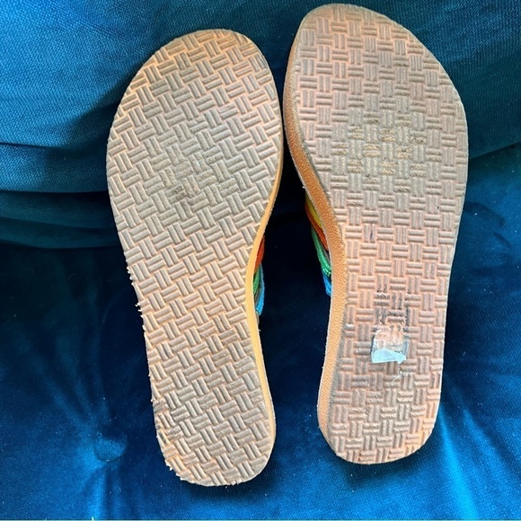 LAIDBACK LONDON Kamba SSO Leather Sandal Tribal BEADED TOE SANDAL SIZE 8.5 - Picture 5 of 8